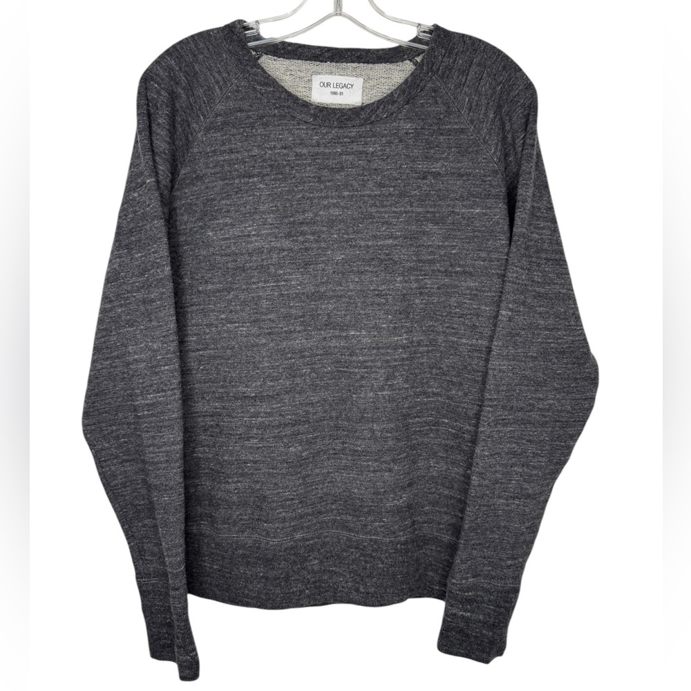 Our Legacy Great Sweat Gray Sweater Sweatshirt Crew Long Sleeve Small (Size 46)